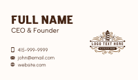 Barbershop Pole Salon Business Card