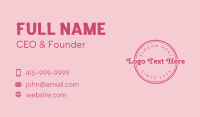 Feminine Boutique Brand Business Card