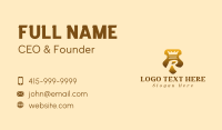 Gold Shield Crown Letter R Business Card