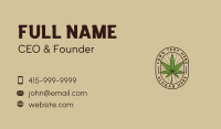 Marijuana Leaf Emblem Business Card