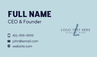 Feminine Generic Letter Business Card Design