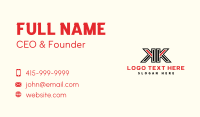 Metal Fabrication Letter K Business Card