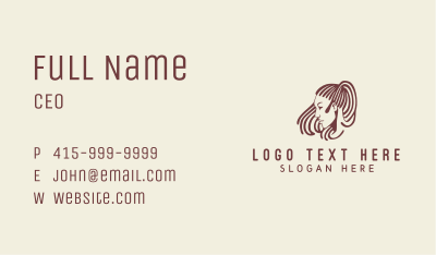 Ethnic Woman Hairstyle  Business Card
