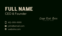 Gothic Signature Wordmark Business Card