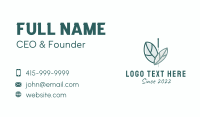 Herbal Leaf Acupuncture  Business Card Design