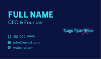 Neon Laser Wordmark Business Card