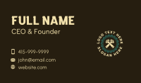 Gear Mallet Carpenter Business Card Design