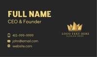 Gold Elegant Crown Business Card