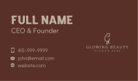 Elegant Script Lettermark Business Card