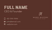 Elegant Script Lettermark Business Card