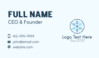 Blue Winter Snowflake  Business Card