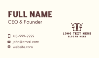 Law Judicial Scale Business Card