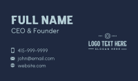 Classic Hipster Company Wordmark Business Card Design