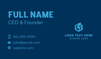 Blue Power Lightning Business Card Design