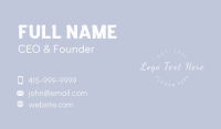 Stylish Calligraphy Wordmark Business Card