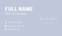 Stylish Calligraphy Wordmark Business Card Design