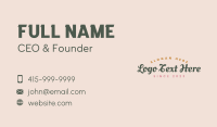 Cursive Cute Wordmark Business Card Design