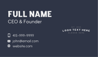Simple Professional Wordmark Business Card