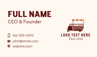 Fast Food Cart Vehicle  Business Card Design