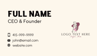 Woman Pink Swimsuit Business Card Design