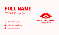 Red Lips Vision  Business Card