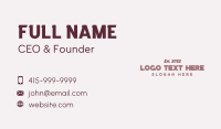 Feminine Apparel Wordmark   Business Card