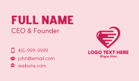 Pink Fast Heart  Business Card