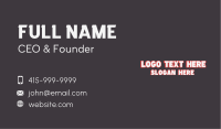 Popart Creative Wordmark Business Card