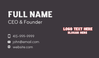 Thinker Business Card example 3