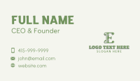 Antique Shop Letter E Business Card Design