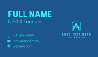 Cyber Technology Letter A Business Card