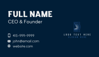 Blue Wave Circles Business Card