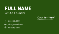 Chalkboard Doodles Wordmark Business Card