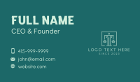 Law Justice Pillar Business Card