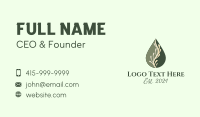 Leaf Vine Oil Droplet Business Card Design