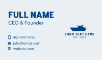 Blue Sailing Speedboat  Business Card