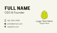Egg Tennis Ball Business Card Design