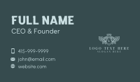 Elegant Owl Crest Business Card