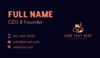 Fish Seafood Fire Cooking Business Card