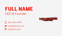 Bloody Business Card example 1