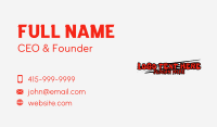 Scary Thriller Wordmark Business Card