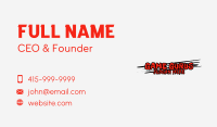 Bloody Business Card example 1