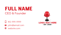 Red Lamp Business Card Design