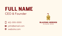 Medieval Gold Helmet  Business Card Image Preview