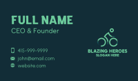 Green Cyclist  Business Card Image Preview