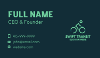 Green Cyclist  Business Card Image Preview