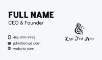 Stylish Ampersand Lettering Business Card