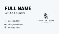 Stylish Ampersand Lettering Business Card