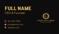 Golden Elegant Lettermark Business Card