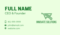 Green Eco Wheelbarrow Business Card